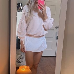 Pink puff long sleeve top